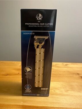 Professional Gold Hair Clipper - Adjustable Blade